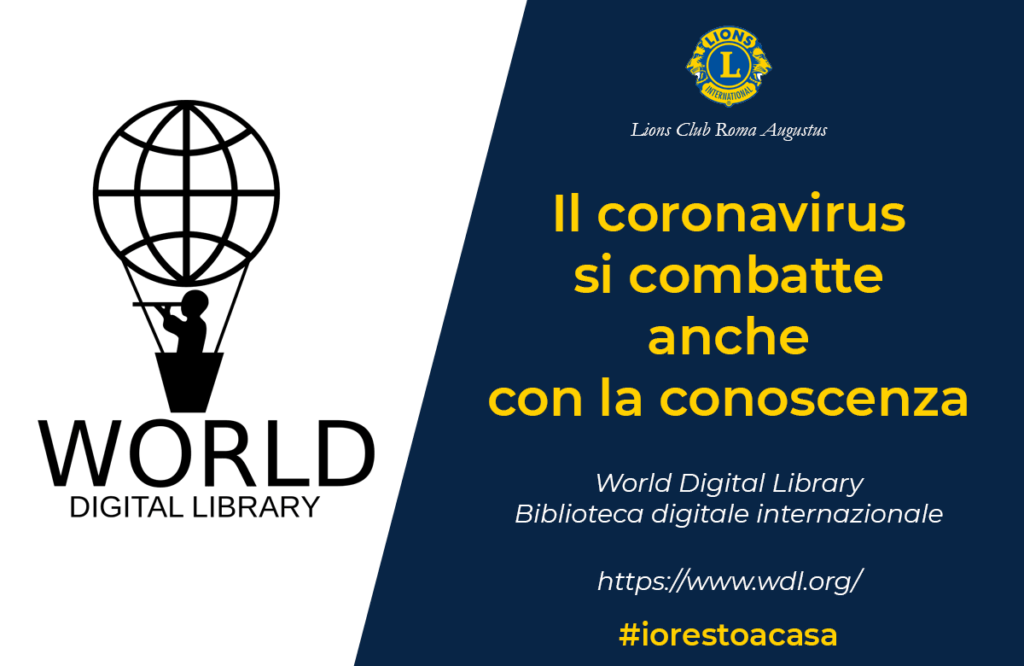 Per genitori e figli che sono costretti a restare a casa per il problema del coronavirus di sfruttare l'occasione offerta dall'Unesco di poter accedere gratuitamente alla Biblioteca Digitale Internazionale https://www.wdl.org Un modo per accrescere le proprie conoscenze consultando mappe, testi, foto, registrazioni e filmati provenienti dalle più importanti biblioteca del mondo Buona lettura