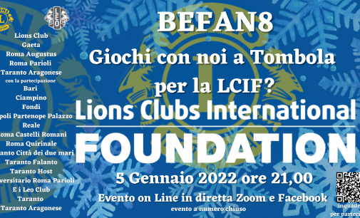 Befan8: anche in pandemia aiutiamo la LCIF.