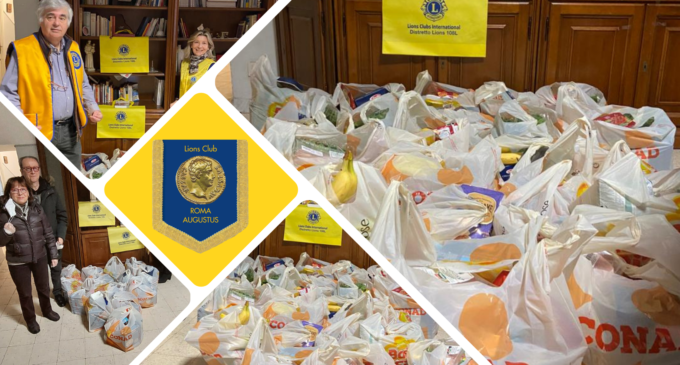 Distribuzione alimentare del Lions Club Roma Augustus